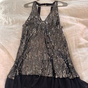 Silver Sequin free people Dress